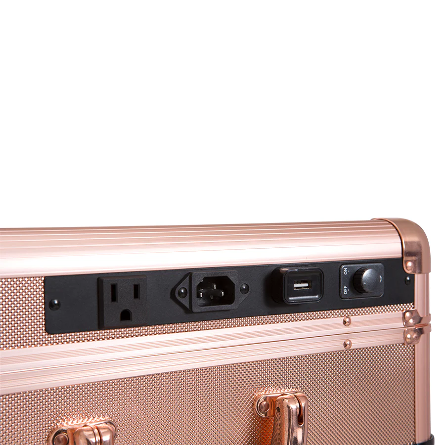 SlayCase® XLS Vanity Travel Case with Stand in Rose Gold Bling - Image 8