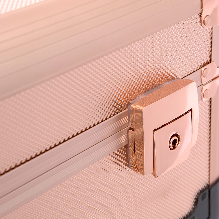 SlayCase® XLS Vanity Travel Case with Stand in Rose Gold Bling - Image 9