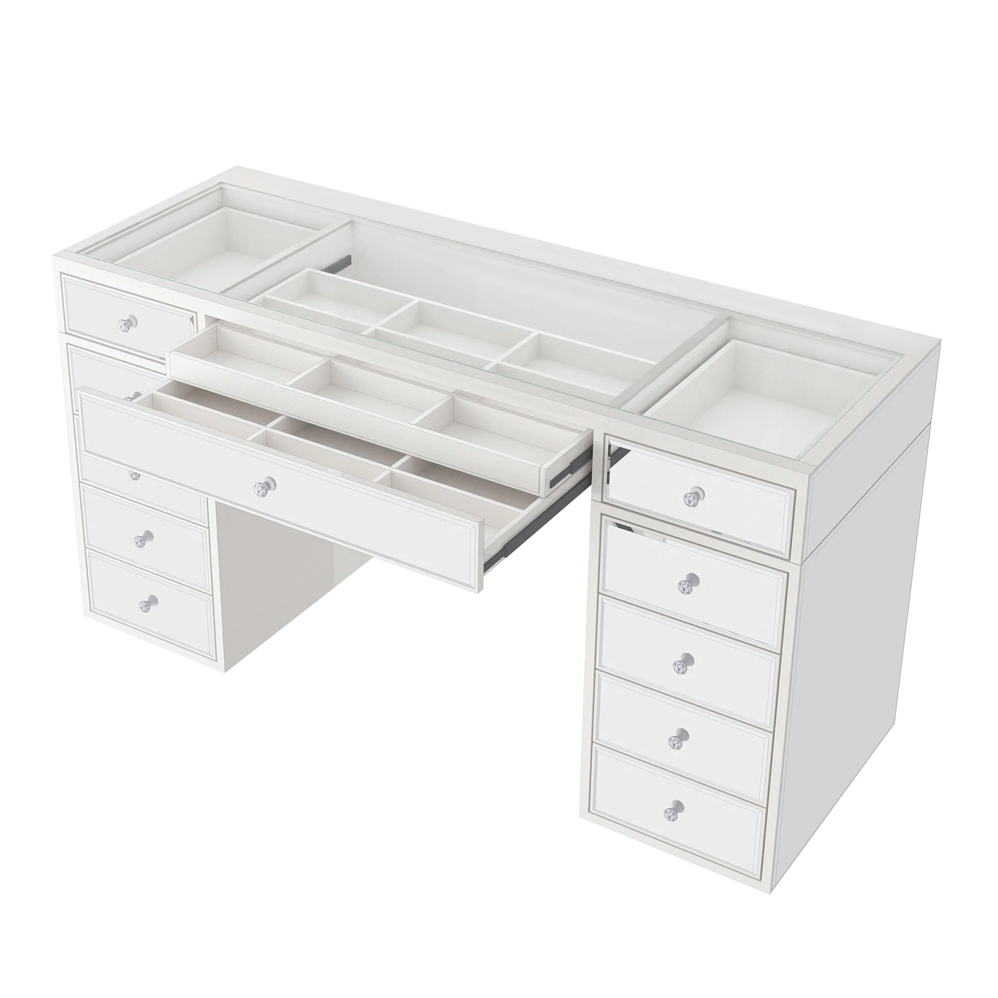SlayStation® Luxe Premium Mirrored Vanity Table - Image 2
