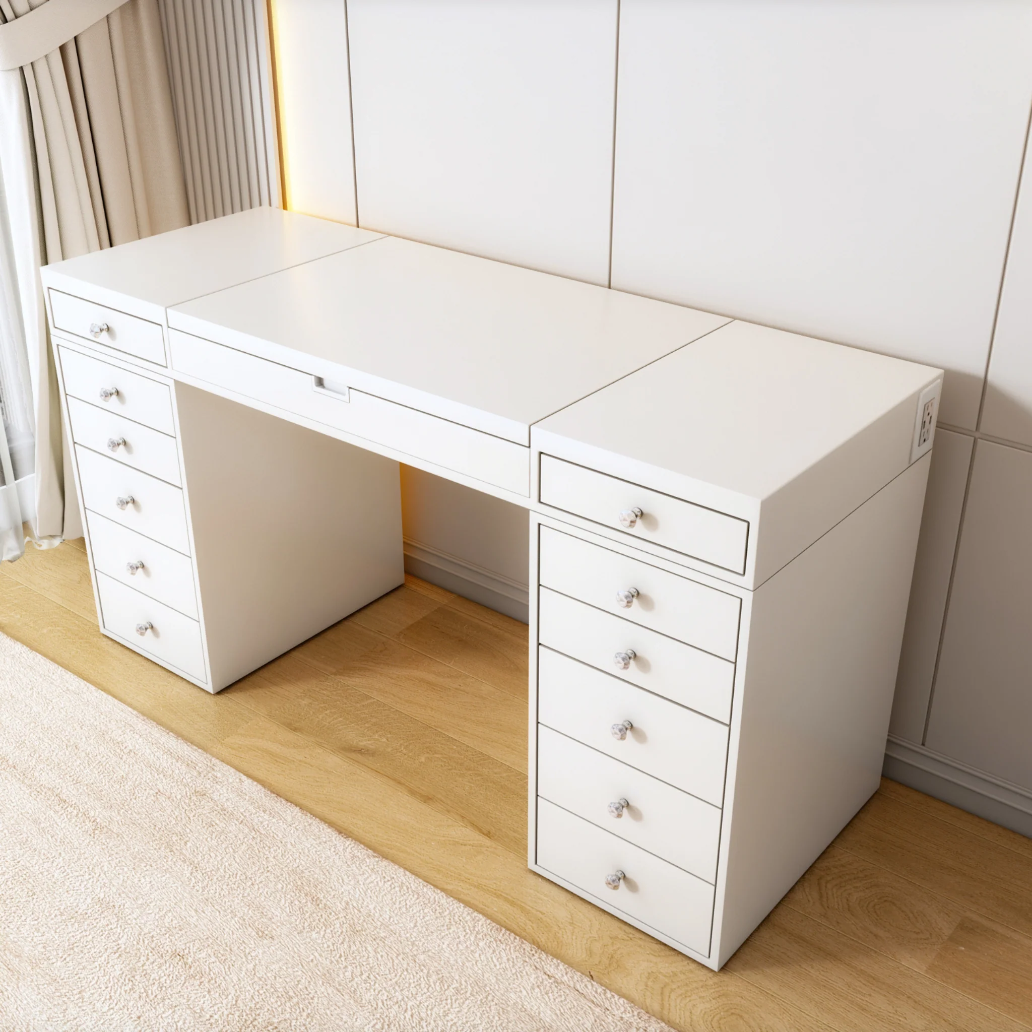 SlayStation® Madison Vanity Table w/ Flip Top LED Mirror - Image 3