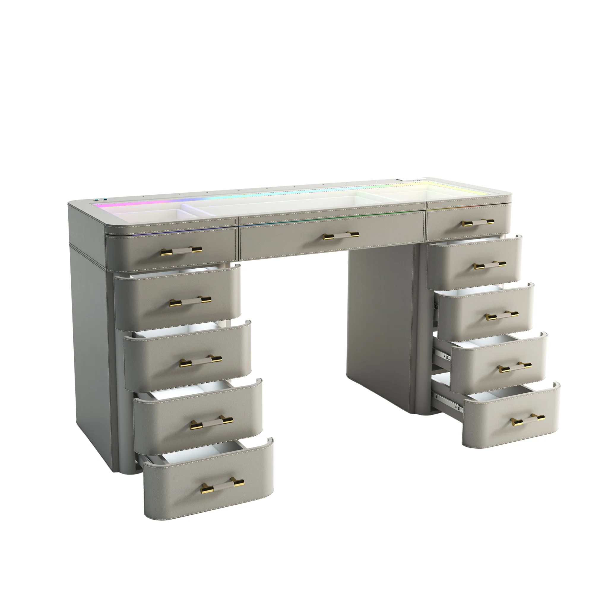 SlayStation® Maison Premium Vanity Table w/ RGB Light + Vanity Mirror Bundle - Image 6