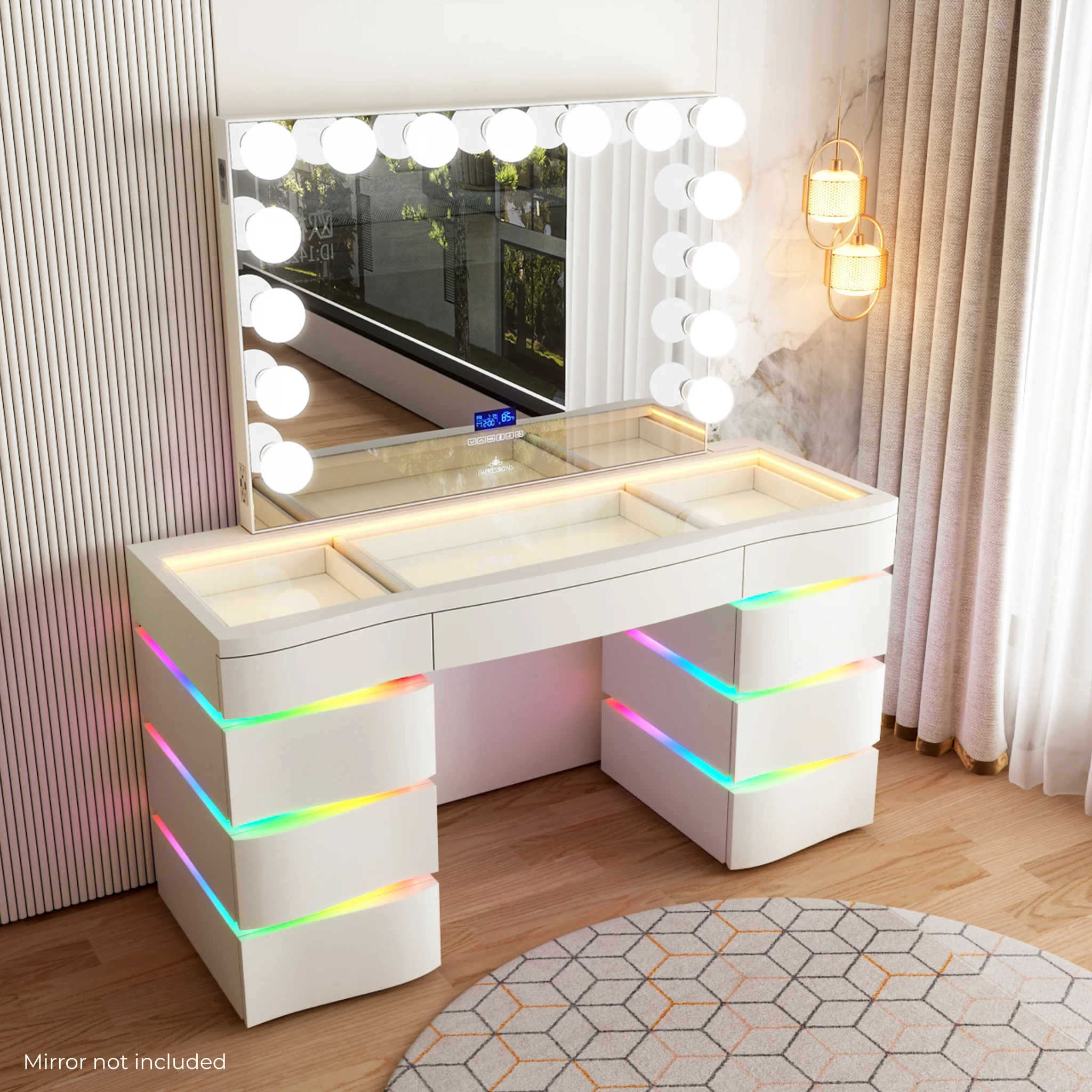 SlayStation® Nebula Vanity Table with RGB Light - Image 4