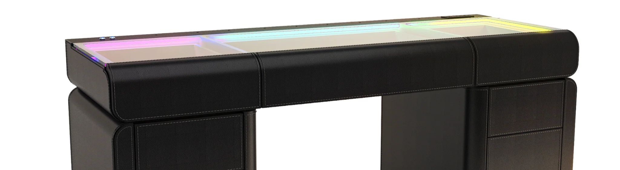 SlayStation® Palazzo Premium Vanity Table w/ RGB Light + Vanity Mirror Bundle - Image 6