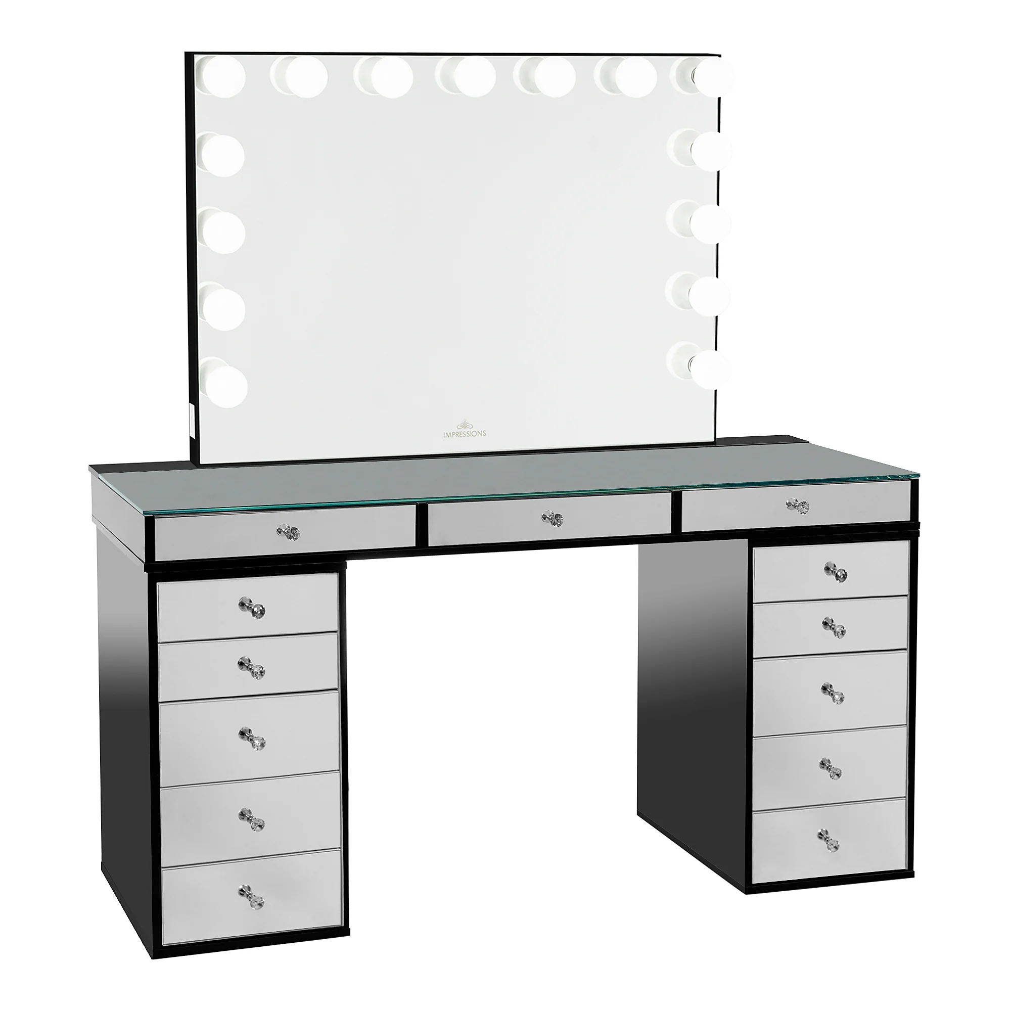 SlayStation® Pro 2.0 Mirrored Tabletop + Vanity Mirror + 5 Drawer Units Bundle - Image 15