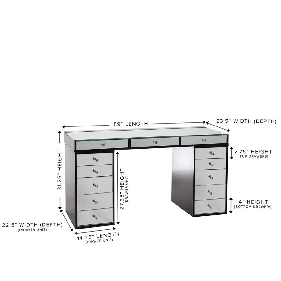 SlayStation® Pro 2.0 Mirrored Tabletop + Vanity Mirror + 5 Drawer Units Bundle - Image 20