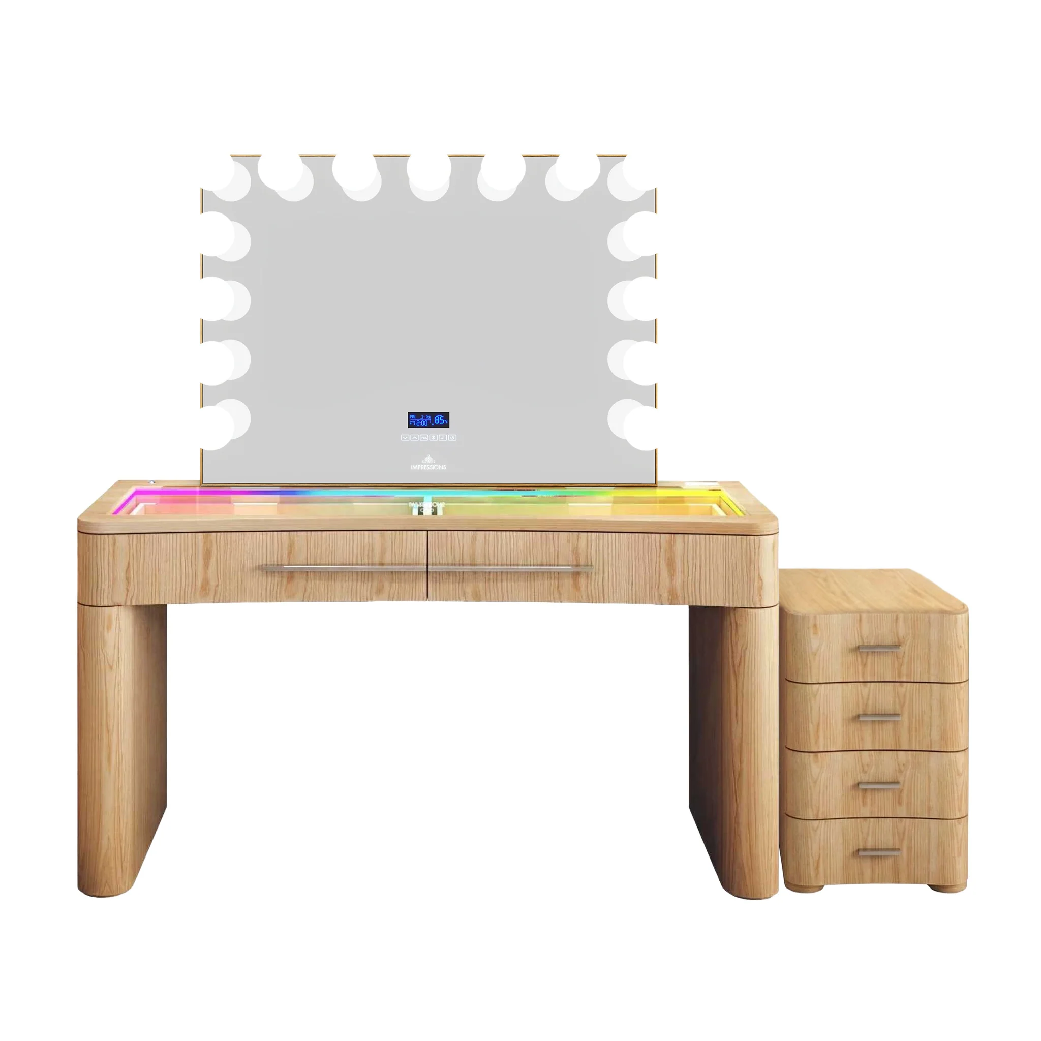 SlayStation® Willow Premium Vanity Table w/ RGB Light + Vanity Mirror Bundle - Image 10