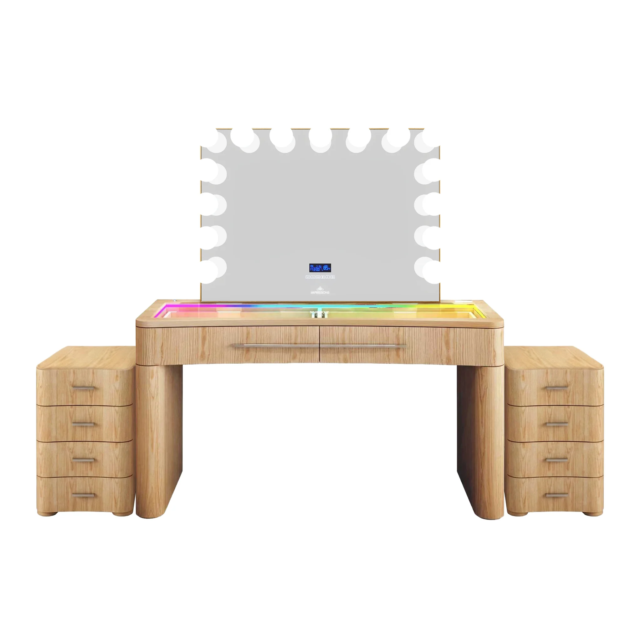 SlayStation® Willow Premium Vanity Table w/ RGB Light + Vanity Mirror Bundle - Image 11