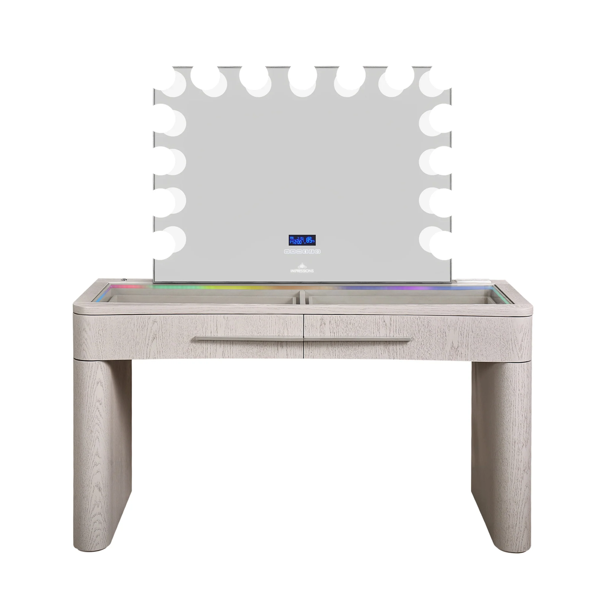 SlayStation® Willow Premium Vanity Table w/ RGB Light + Vanity Mirror Bundle - Image 3