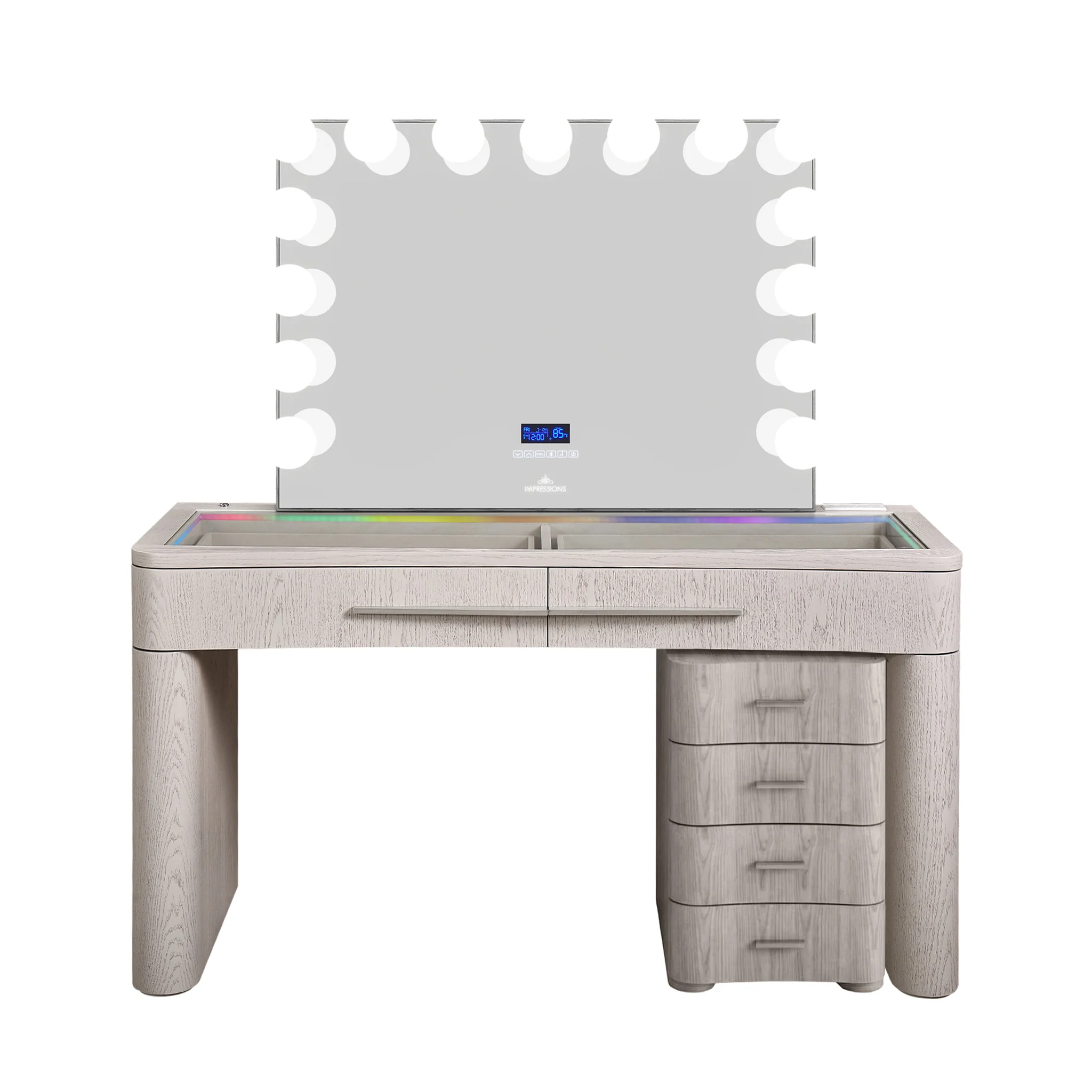 SlayStation® Willow Premium Vanity Table w/ RGB Light + Vanity Mirror Bundle - Image 4