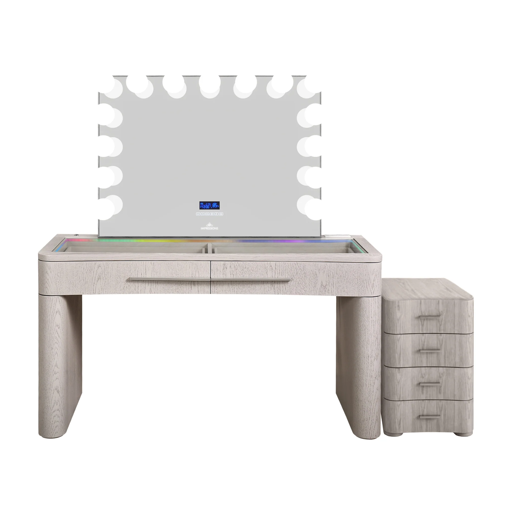 SlayStation® Willow Premium Vanity Table w/ RGB Light + Vanity Mirror Bundle - Image 5