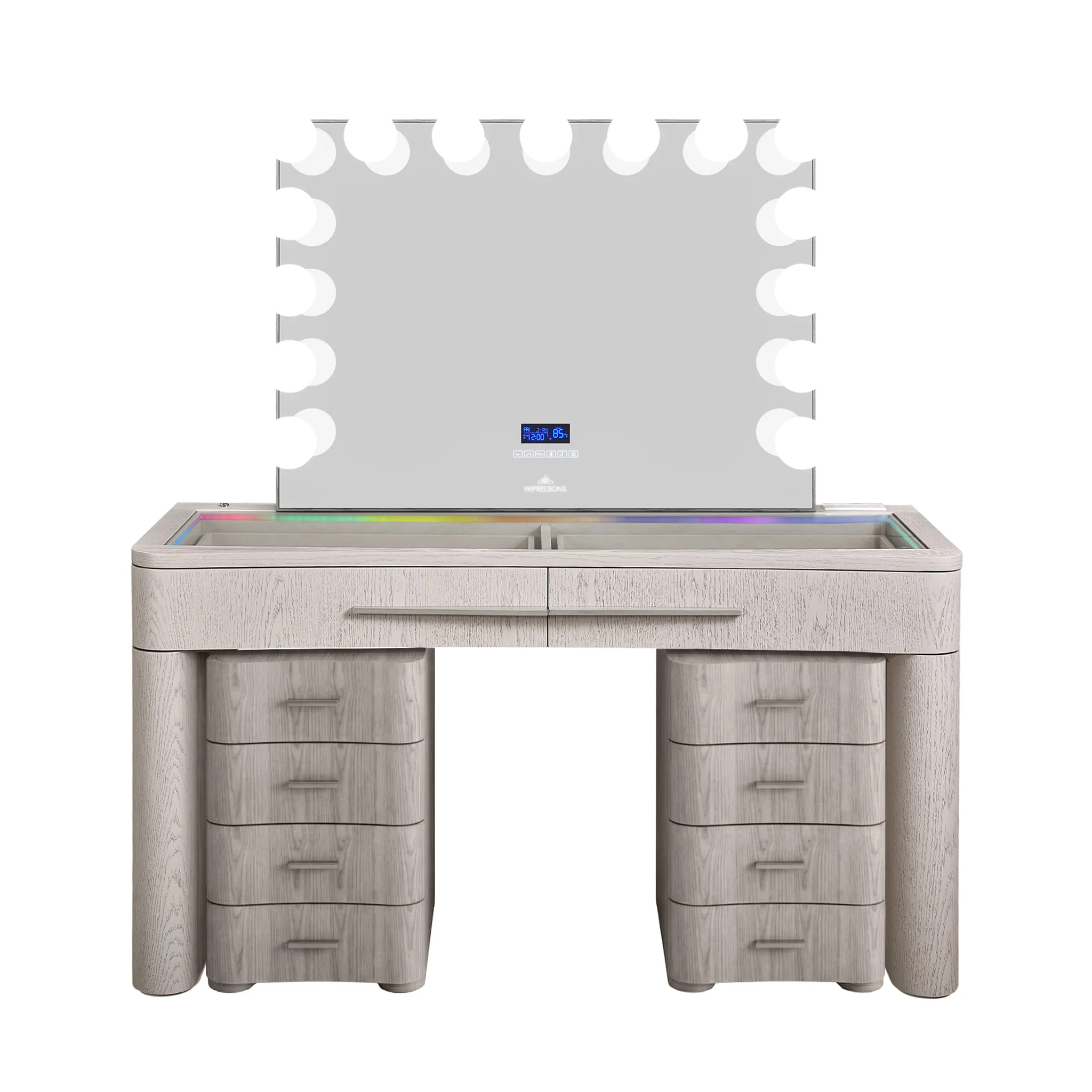 SlayStation® Willow Premium Vanity Table w/ RGB Light + Vanity Mirror Bundle - Image 7