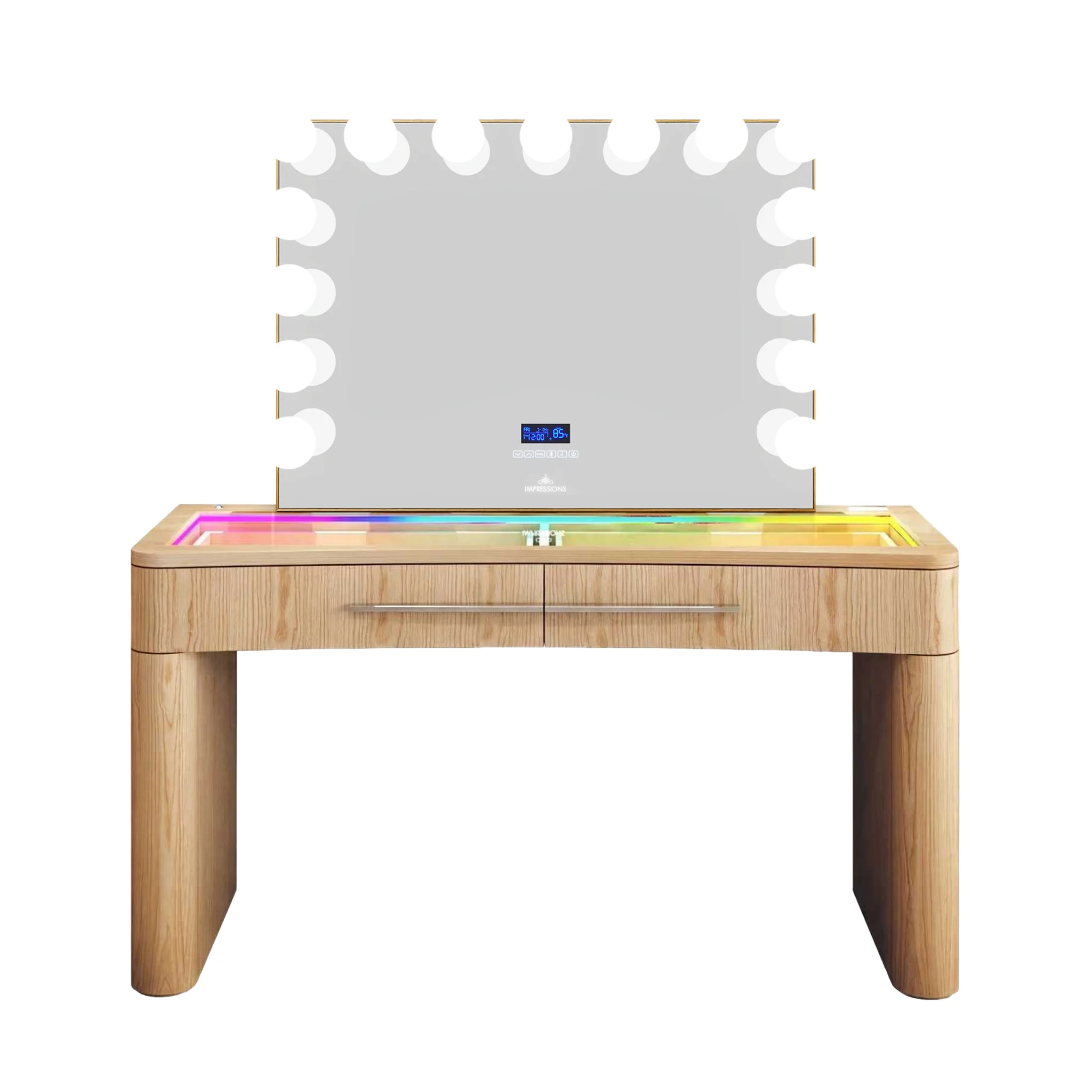 SlayStation® Willow Premium Vanity Table w/ RGB Light + Vanity Mirror Bundle - Image 8