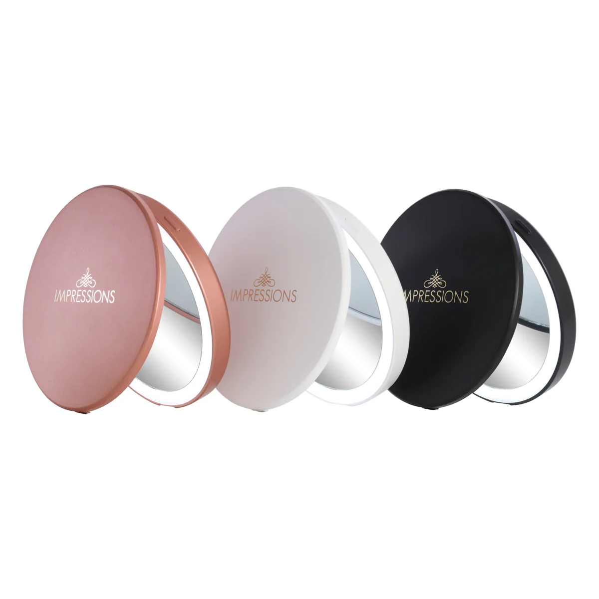 Solar Qi Wireless Charging Base LED Compact Mirror - Image 9