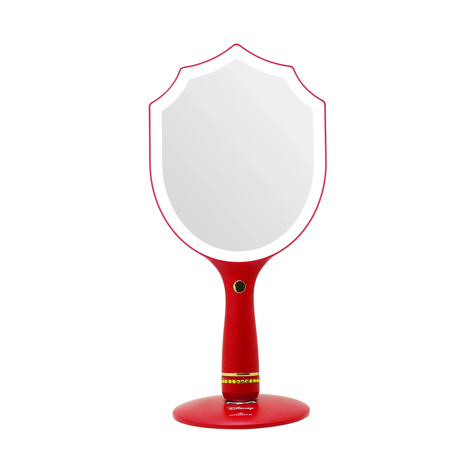 Snow White LED Handheld Makeup Mirror With Standing Base - Image 3