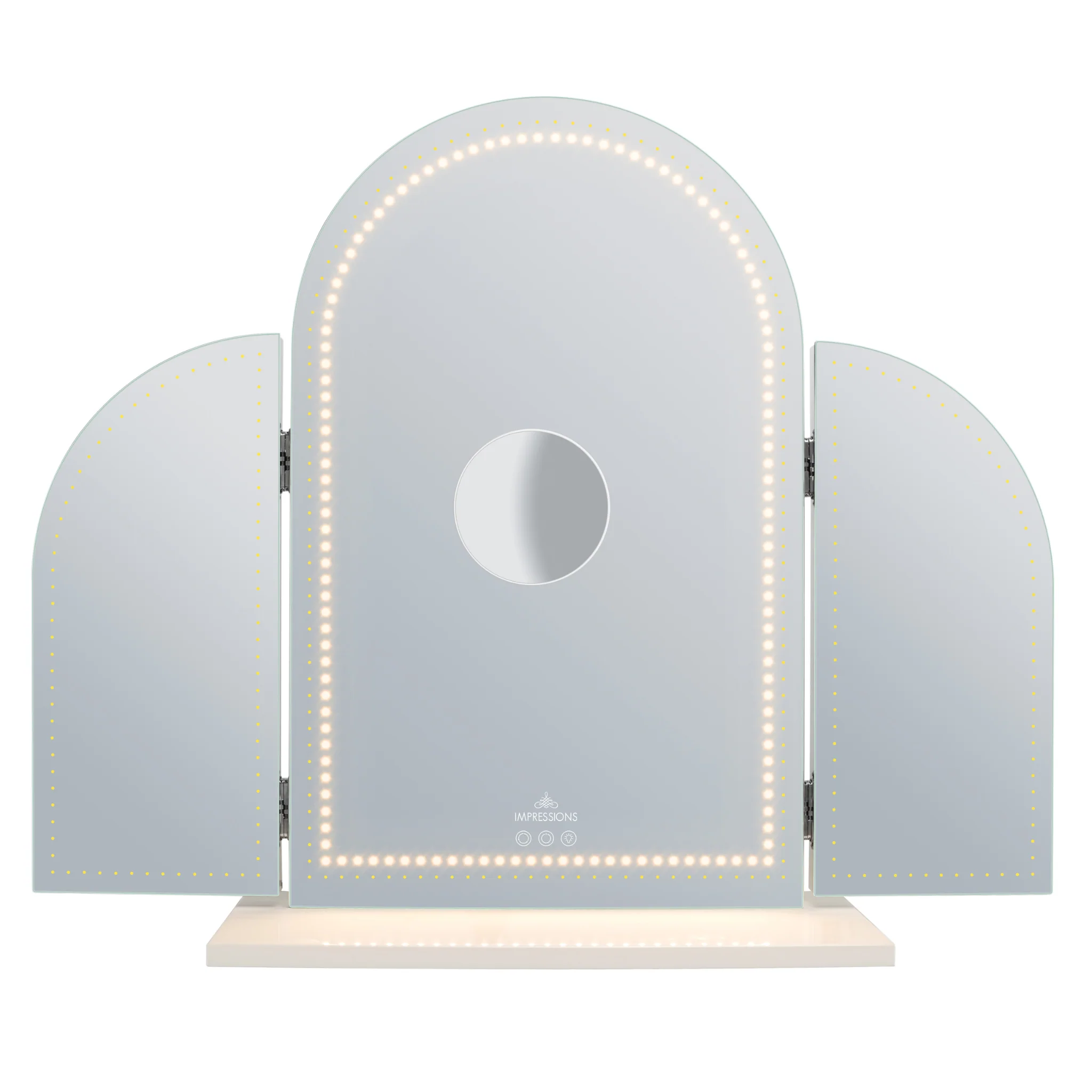 Stage Lite Arch Trifold Vanity Mirror - Image 2