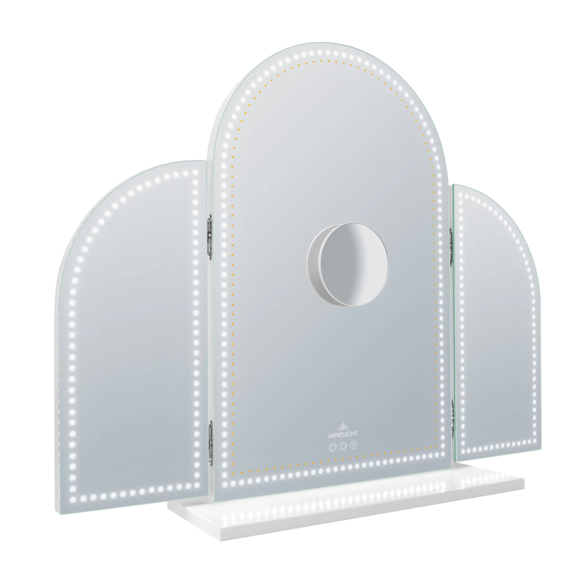 Stage Lite Arch Trifold Vanity Mirror - Image 3
