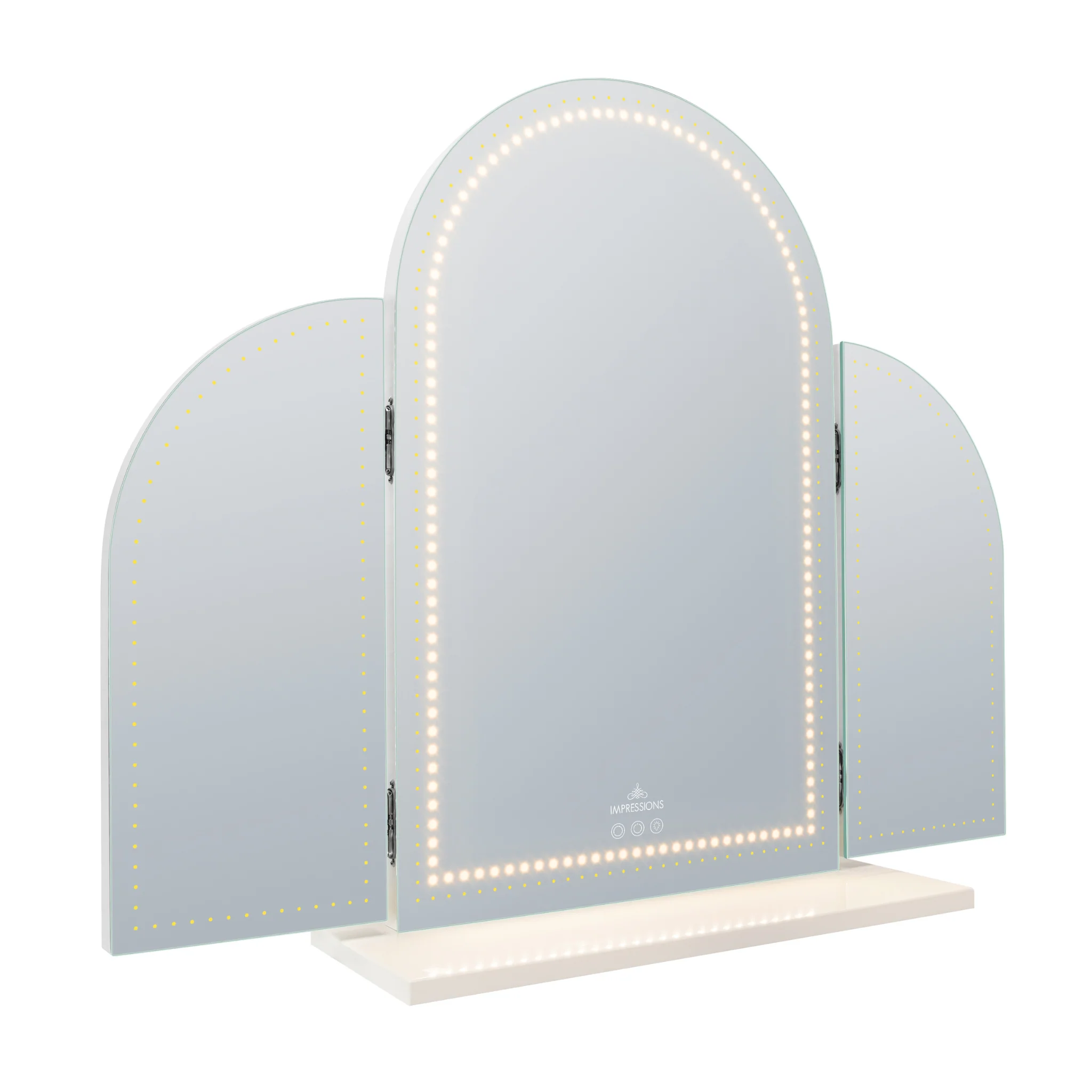 Stage Lite Arch Trifold Vanity Mirror - Image 4