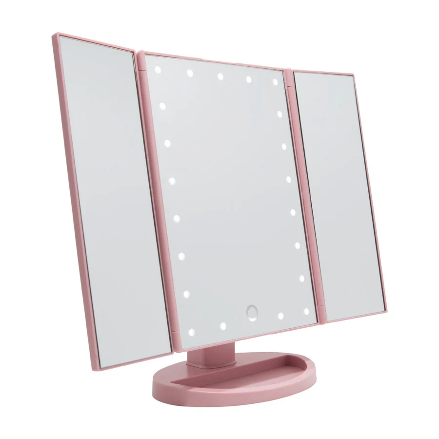 Touch Trifold Dimmable LED Makeup Mirror - Image 12