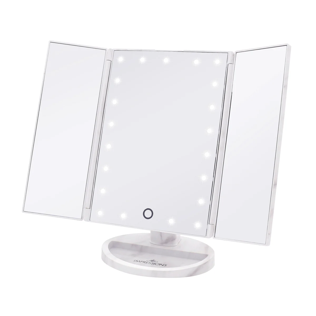 Touch Trifold Dimmable LED Makeup Mirror - Image 15