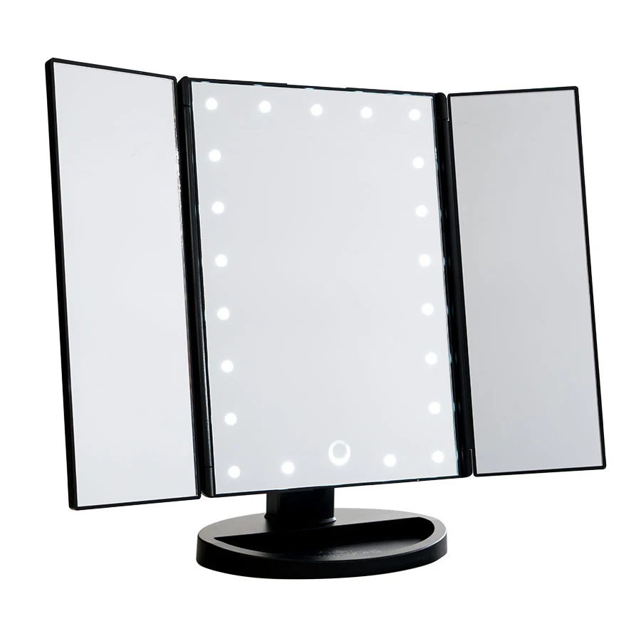 Touch Trifold Dimmable LED Makeup Mirror - Image 3
