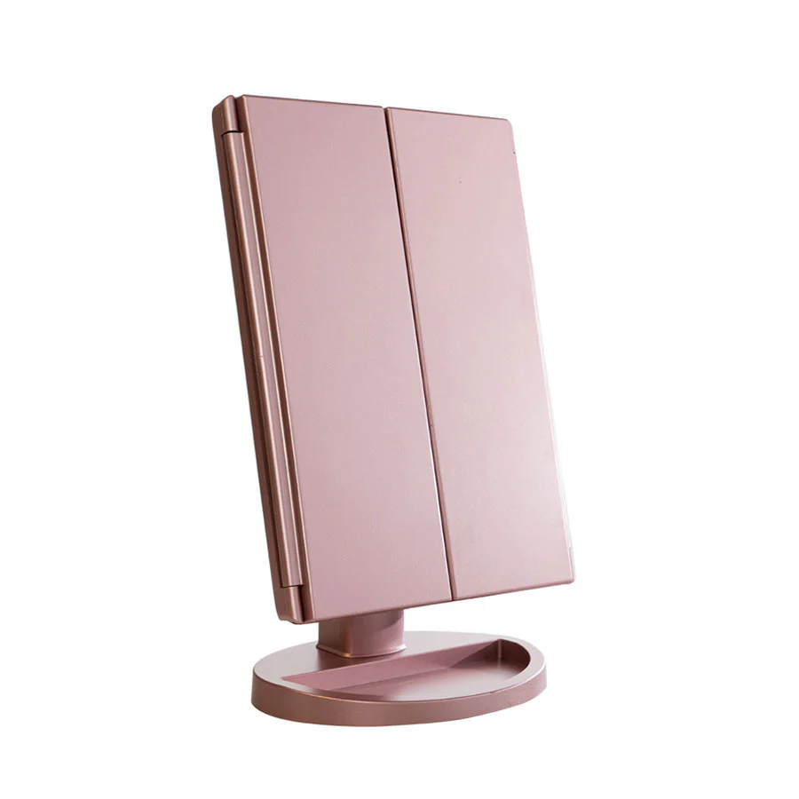 Touch Trifold Dimmable LED Makeup Mirror - Image 6