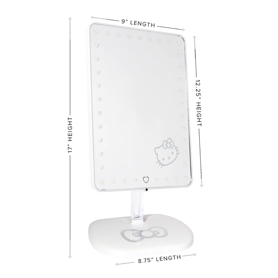 Hello Kitty Edition Touch Pro LED Makeup Mirror with Bluetooth Audio+Speakerphone & USB Charger - Image 16