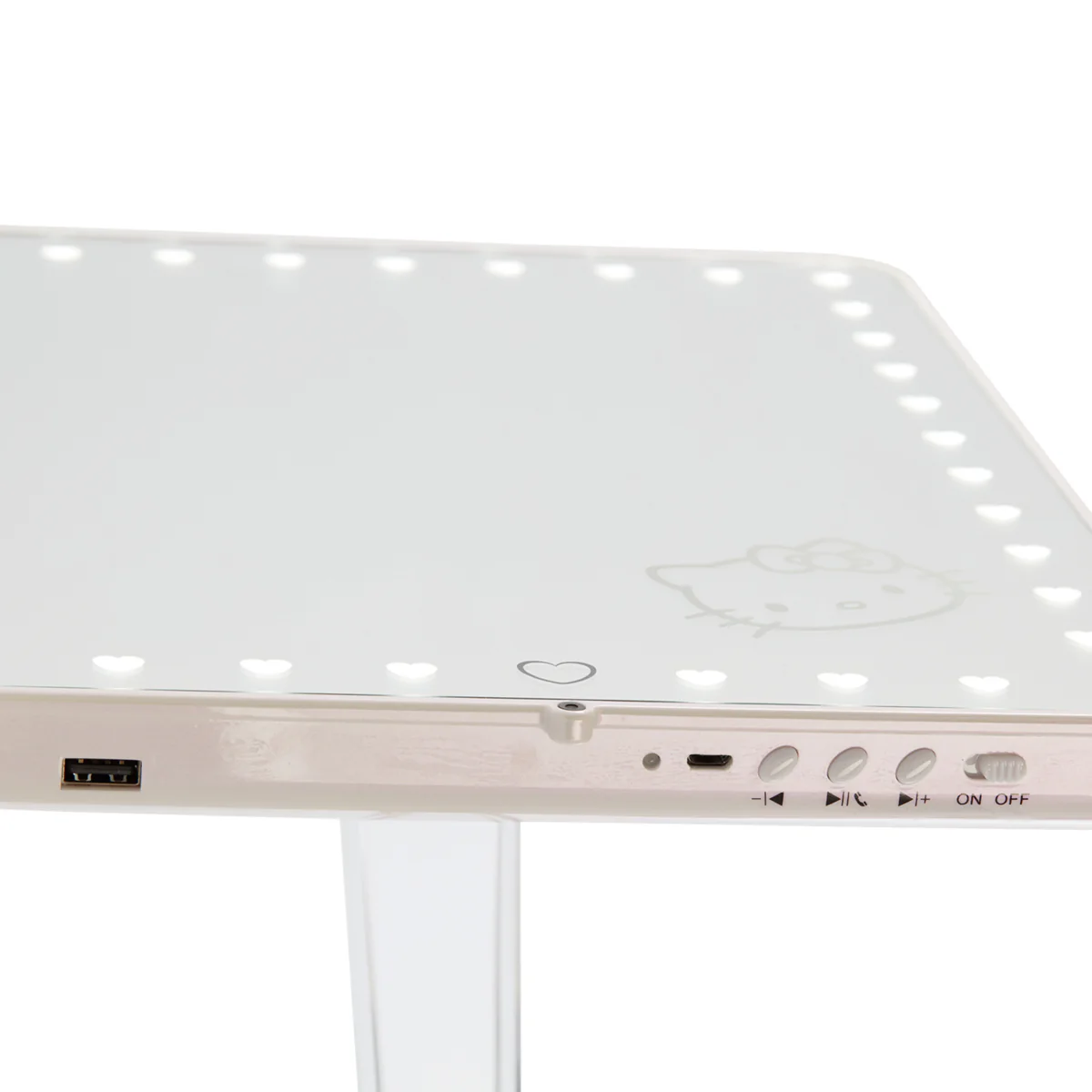 Hello Kitty Edition Touch Pro LED Makeup Mirror with Bluetooth Audio+Speakerphone & USB Charger - Image 8