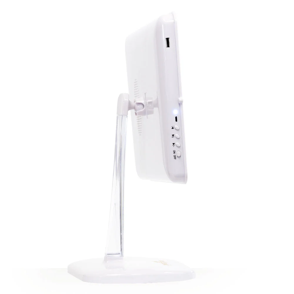Touch Pro LED Makeup Mirror with Bluetooth Audio+Speakerphone & USB Charger - Image 4