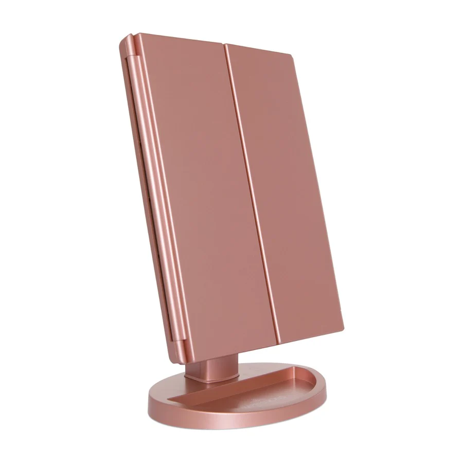 Touch Trifold 2.0 LED Makeup Mirror with Magnification - Image 5