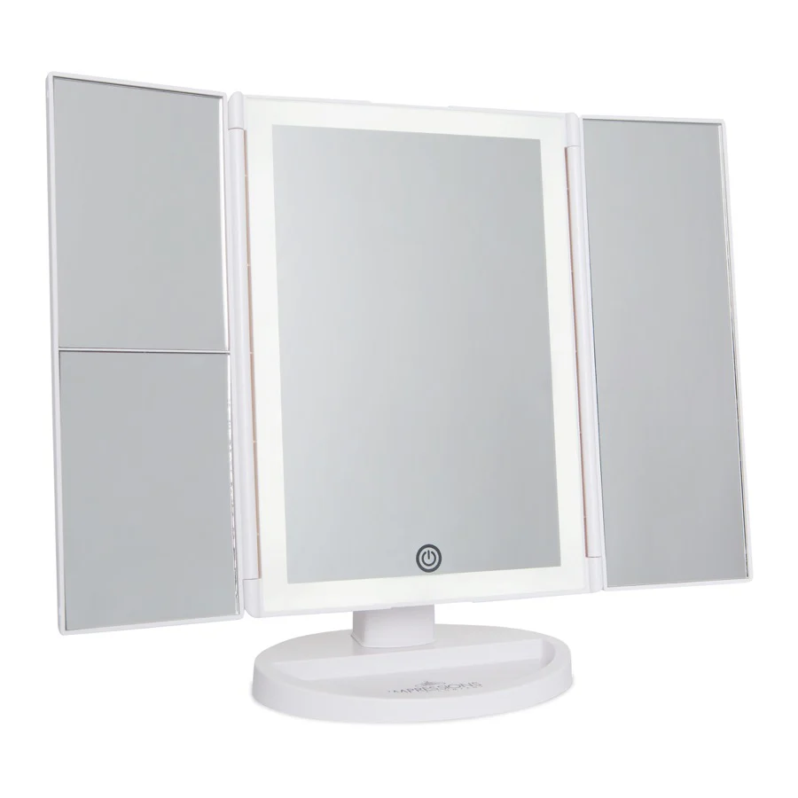 Touch Trifold 2.0 LED Makeup Mirror with Magnification - Image 7