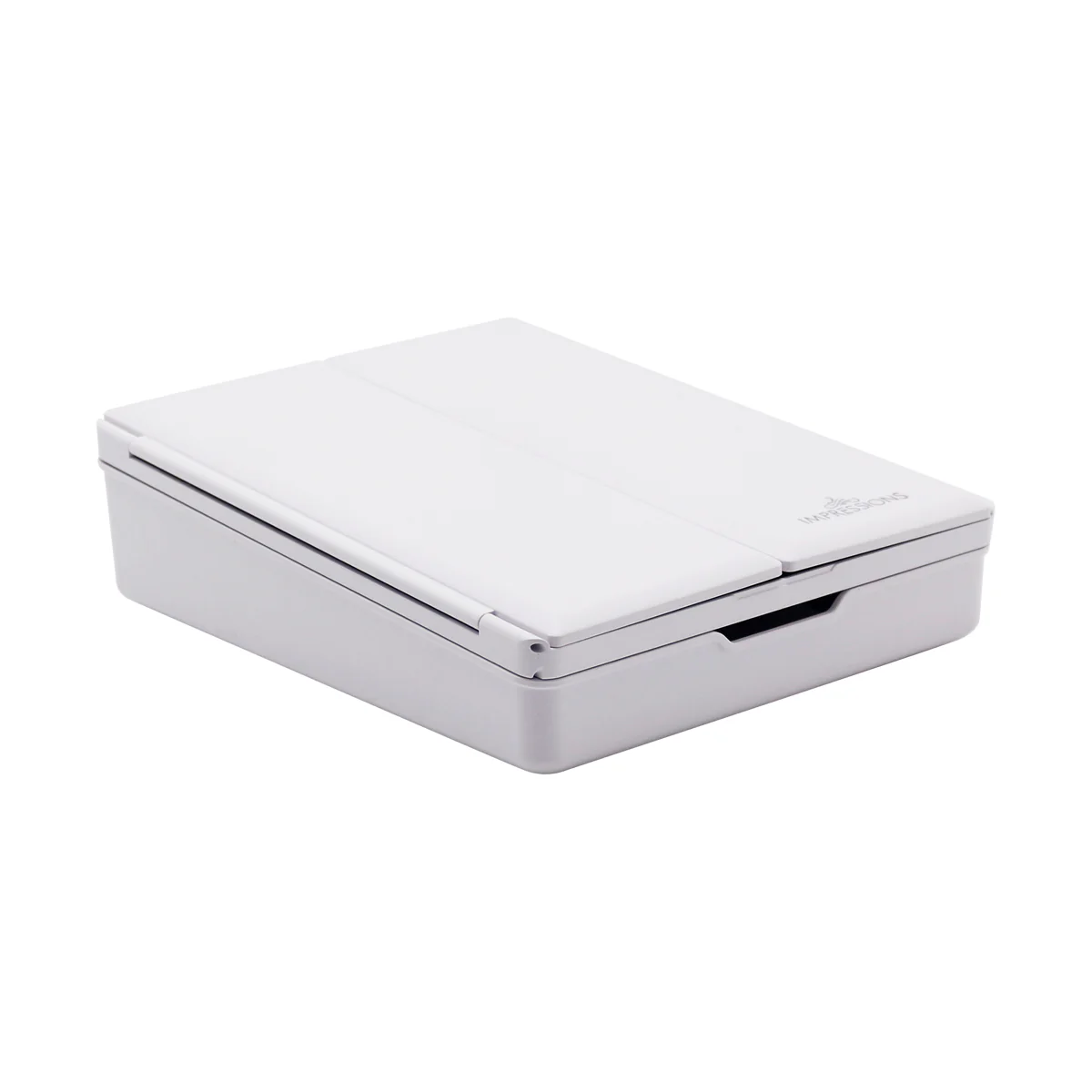 Touch Trifold LED Makeup Mirror with Vanity Organizer - Image 10
