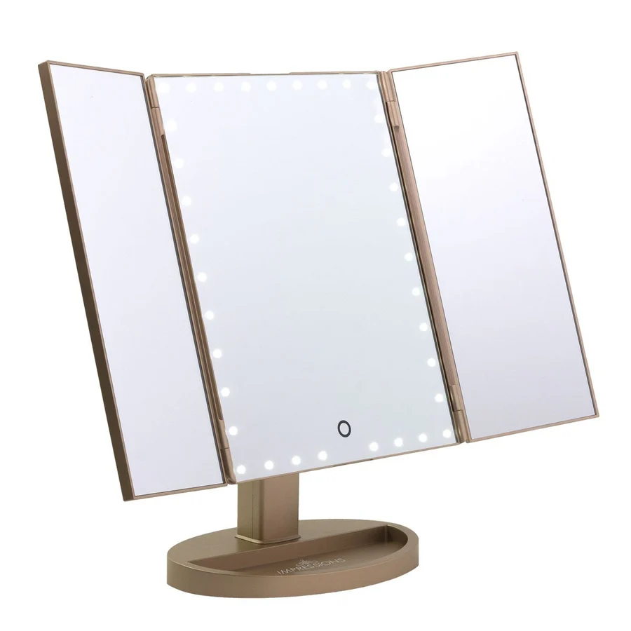 Touch Trifold XL Dimmable LED Makeup Mirror - Image 10