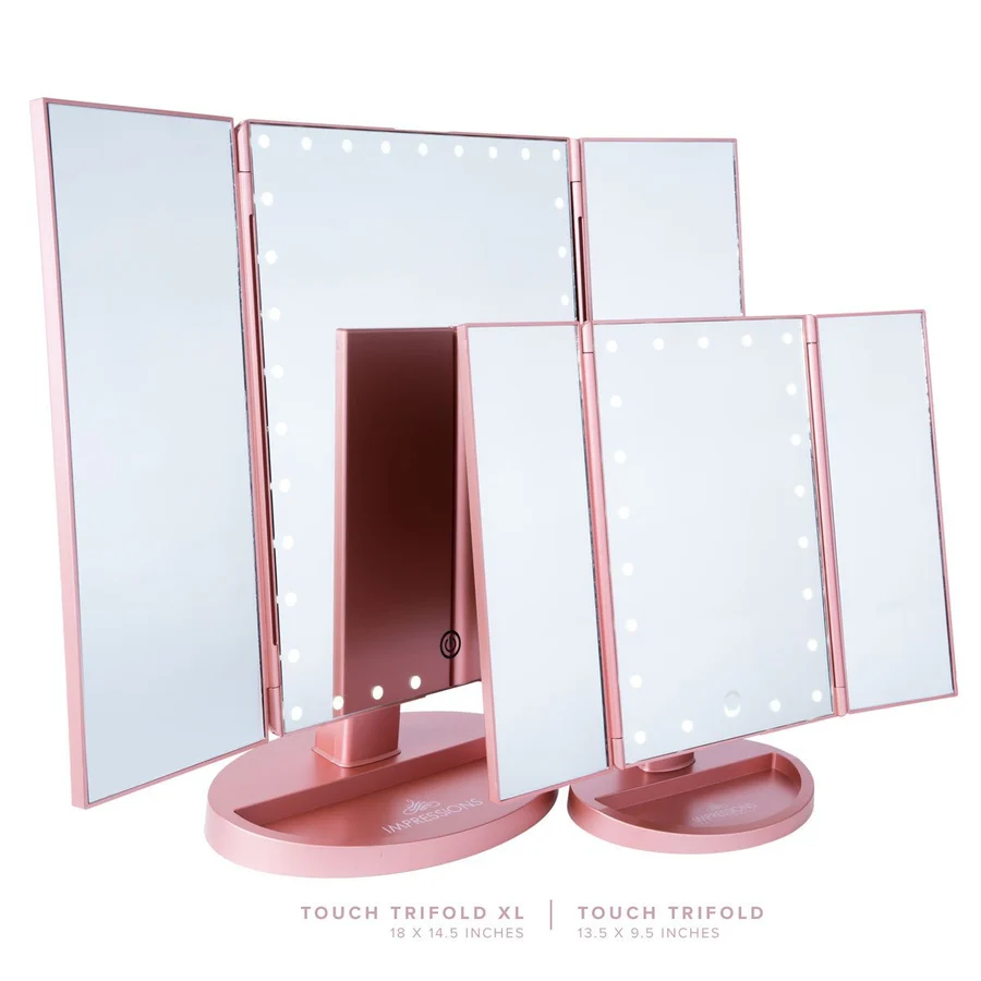 Touch Trifold XL Dimmable LED Makeup Mirror - Image 9