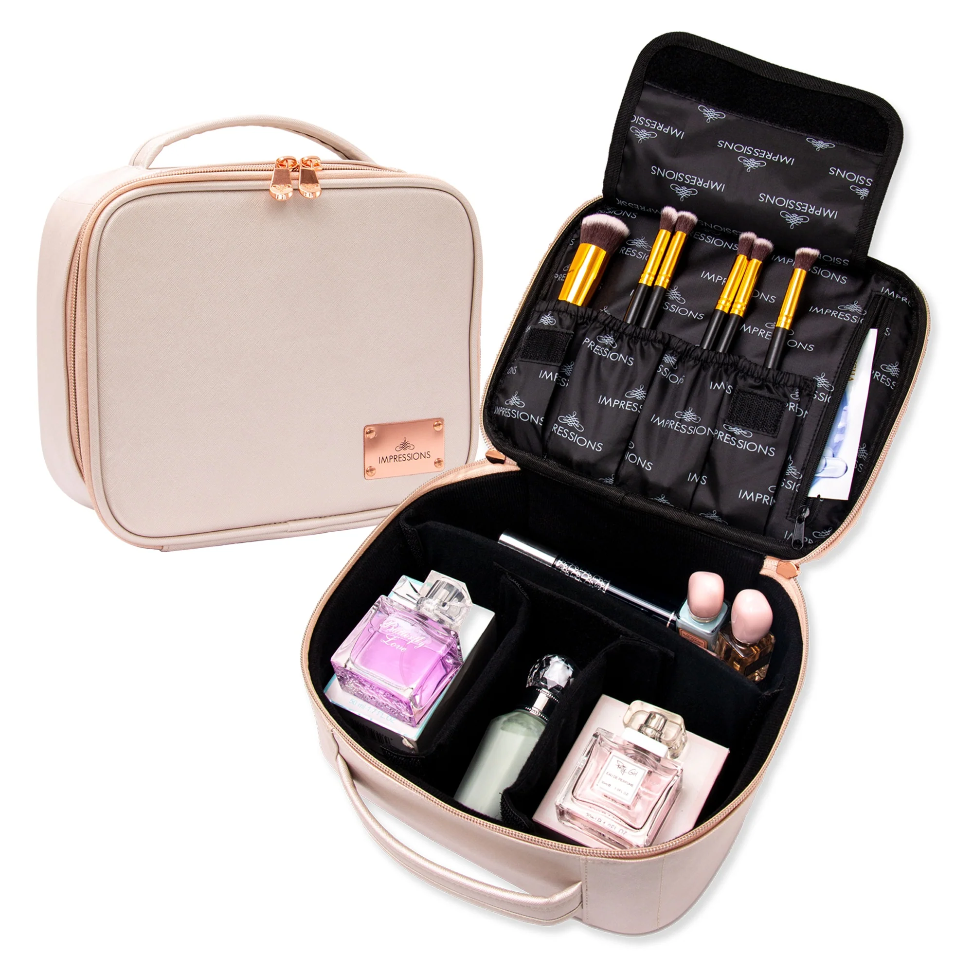 Verona Makeup Carry Case with Adjustable Dividers - Image 2