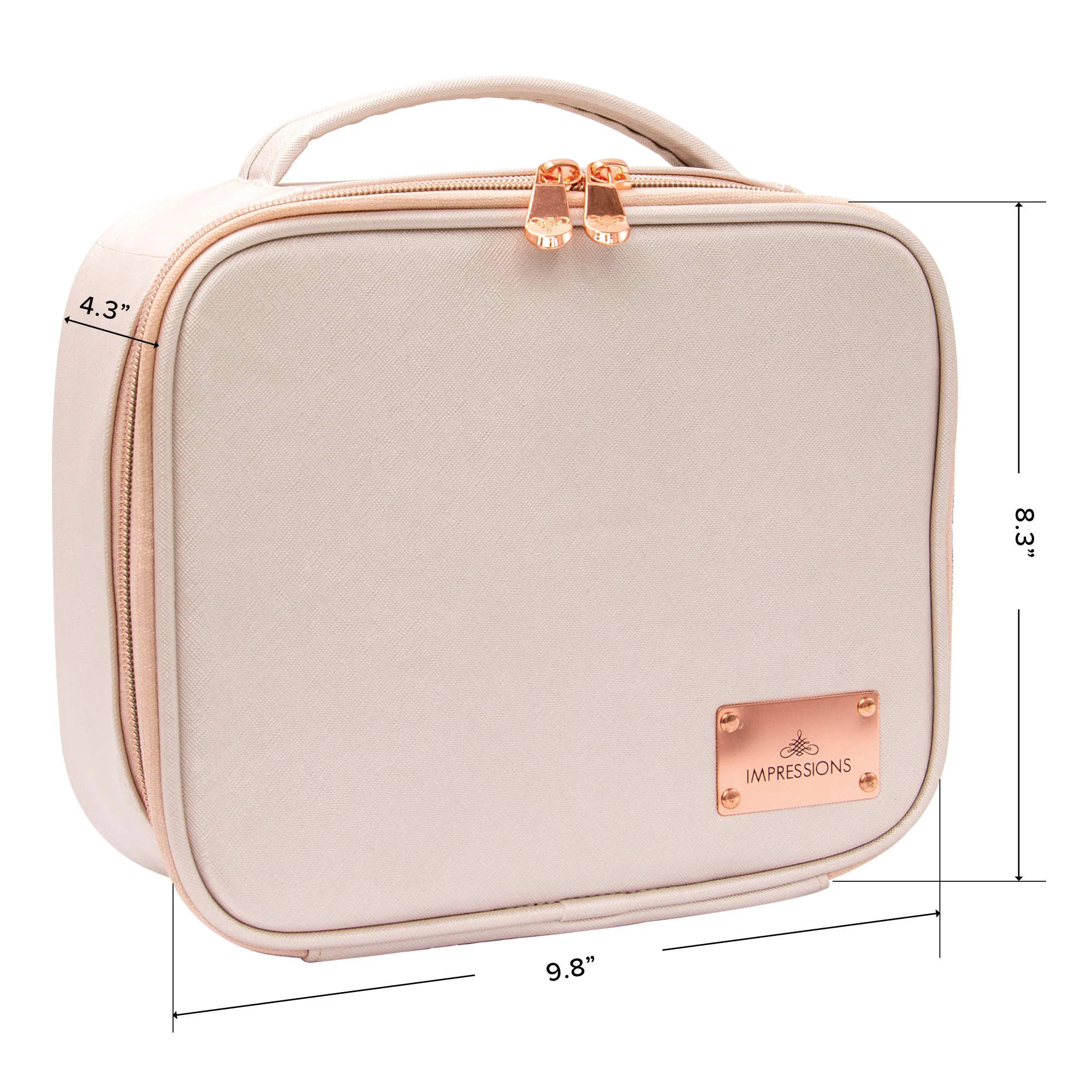 Verona Makeup Carry Case with Adjustable Dividers - Image 5