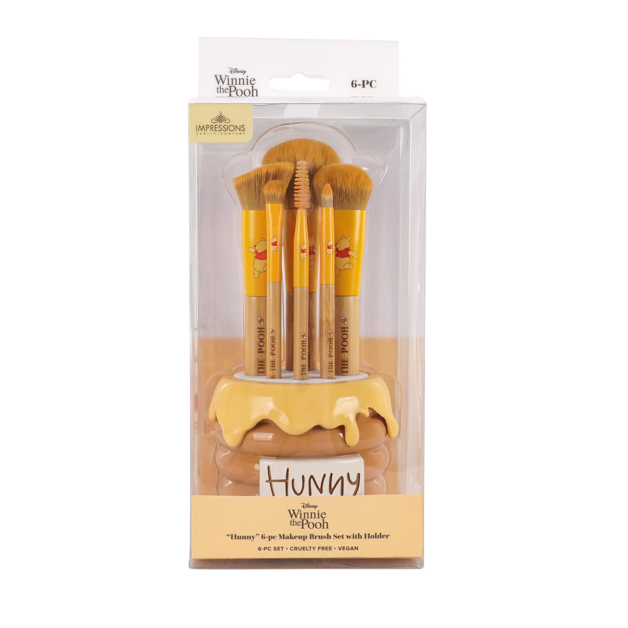 Winnie the Poohâ„¢ "HUNNY" 6-PC Makeup Brush Set w/ Holder - Image 5