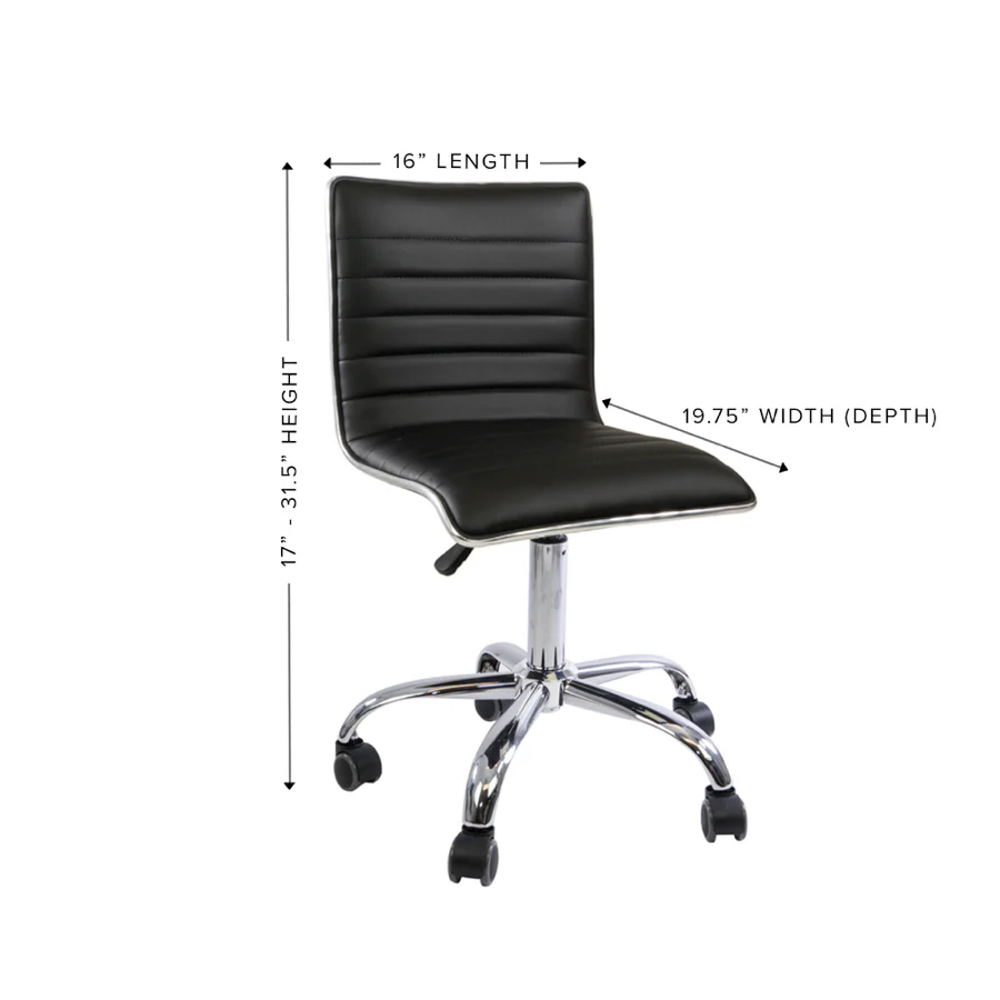 Zara Modern Quilted Vanity Chair - Image 5
